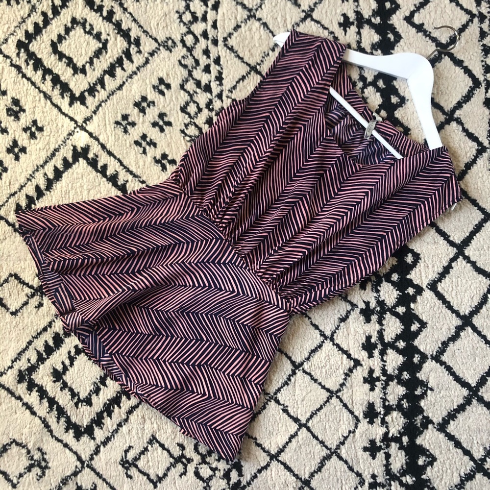 Paper Crane Open-Back Peplum Shirt
